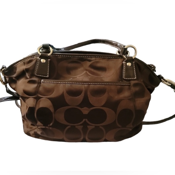 EUC Vintage Coach Signature Jacquard Satchel and Wristlet Bundle - Picture 2 of 8